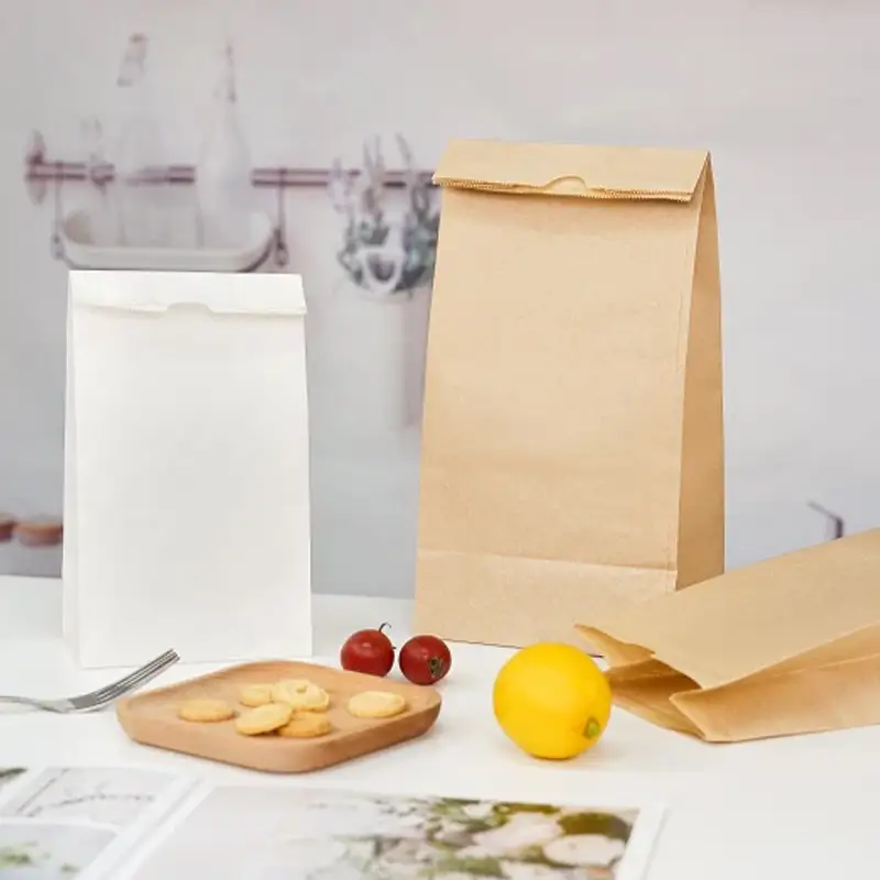 500 Pcs (1/2Lbs) Brown Kraft Paper Bags, #1/2, Takeout Bags, Easy Packing, Eco-Friendly, Ideal For Lunch And Snacks, Perfect For Home Use, Convenience