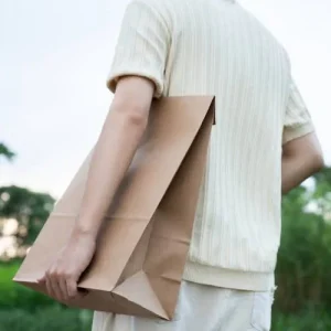 Eco-Friendly Custom Printed Packaging Square Bottom Courier Bag Stand-Up Paper Mailers