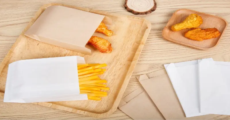 Fluorine-free grease-proof paper bag