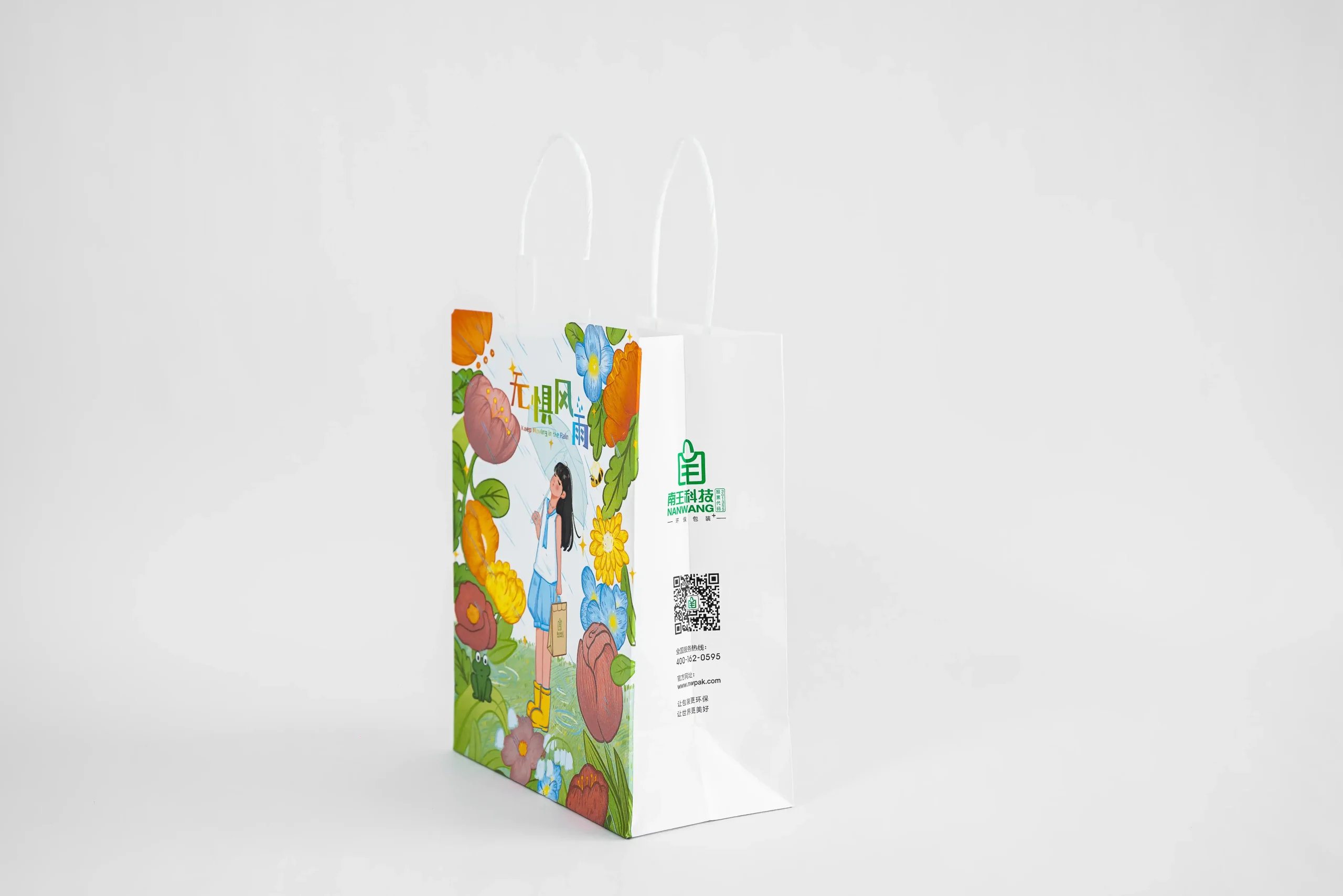 Водонепроницаемая самостоятельная бумажная пакет экологически чистая упаковка на вынос 